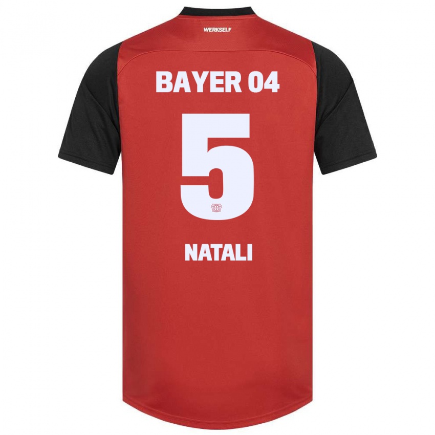 Niño Camiseta Andrea Natali #5 Rojo Negro 1ª Equipación 2024/25 La Camisa Perú