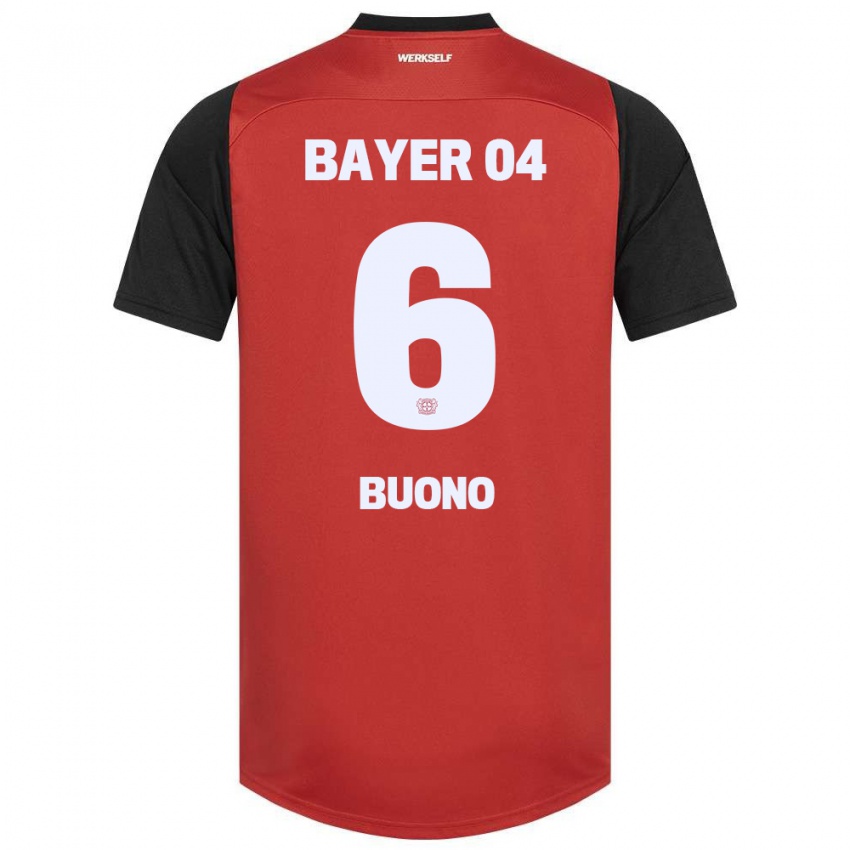 Niño Camiseta Francesco Buono #6 Rojo Negro 1ª Equipación 2024/25 La Camisa Perú