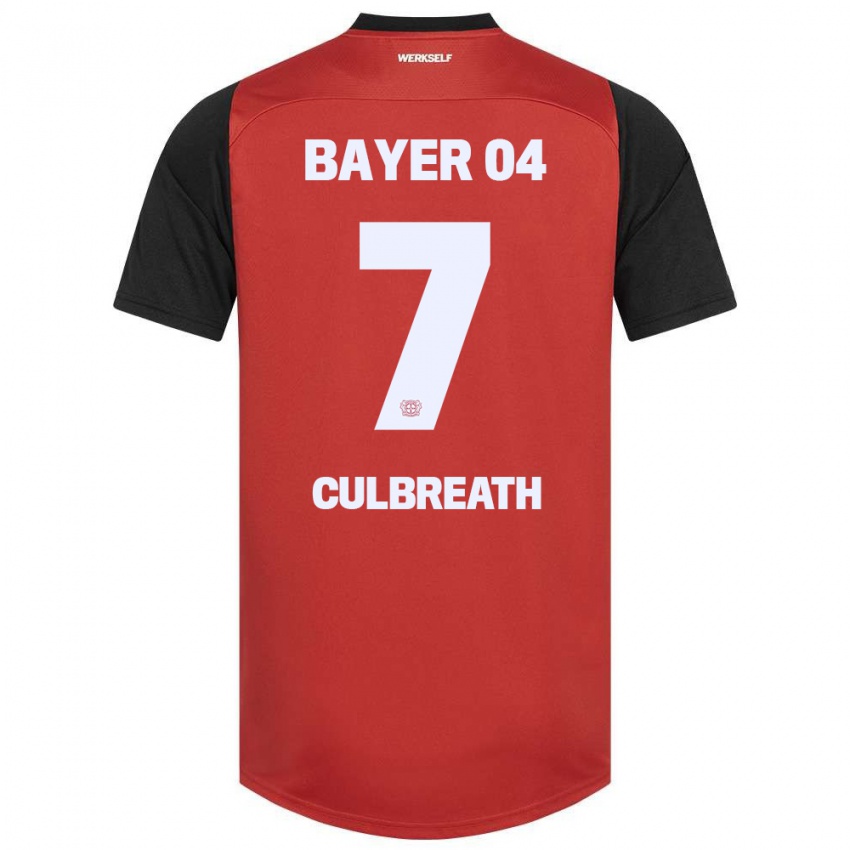 Niño Camiseta Montrell Culbreath #7 Rojo Negro 1ª Equipación 2024/25 La Camisa Perú