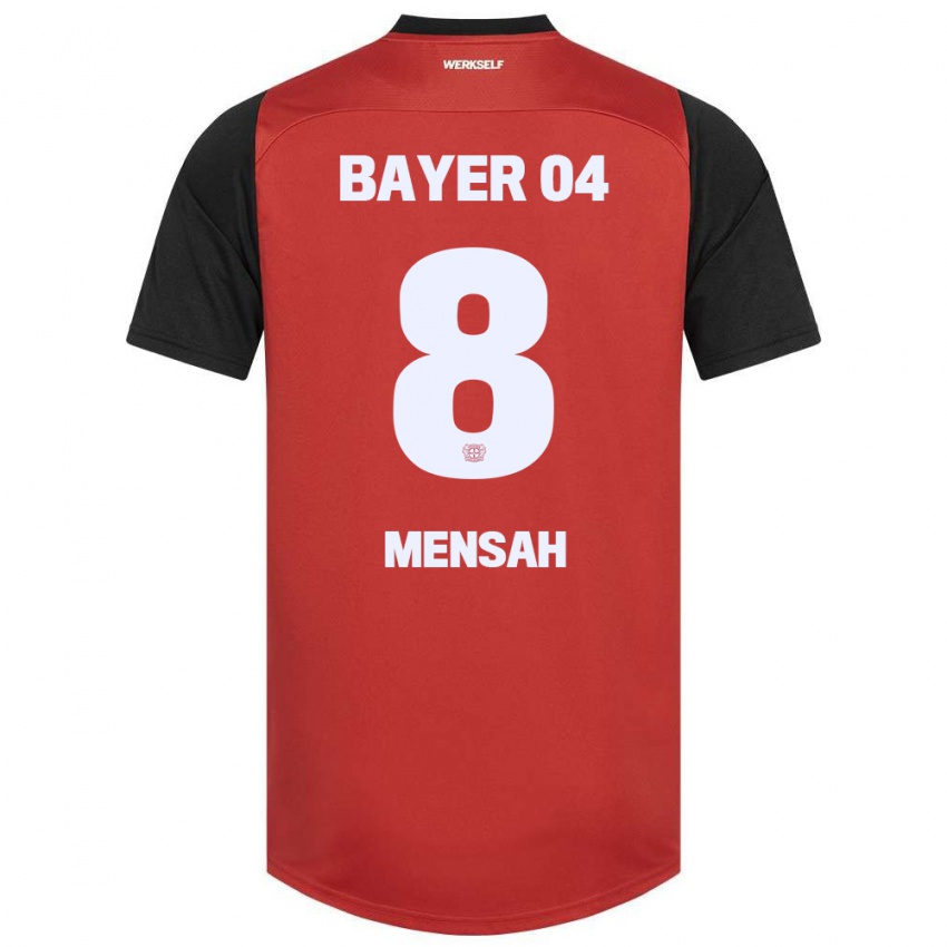 Niño Camiseta Naba Mensah #8 Rojo Negro 1ª Equipación 2024/25 La Camisa Perú