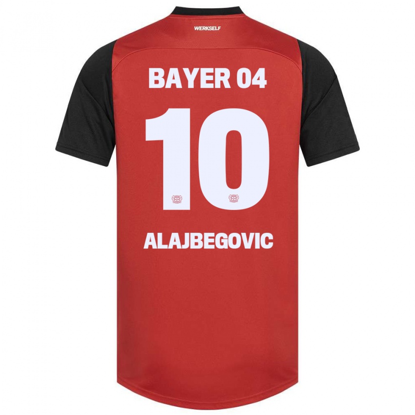 Niño Camiseta Kerim Alajbegovic #10 Rojo Negro 1ª Equipación 2024/25 La Camisa Perú