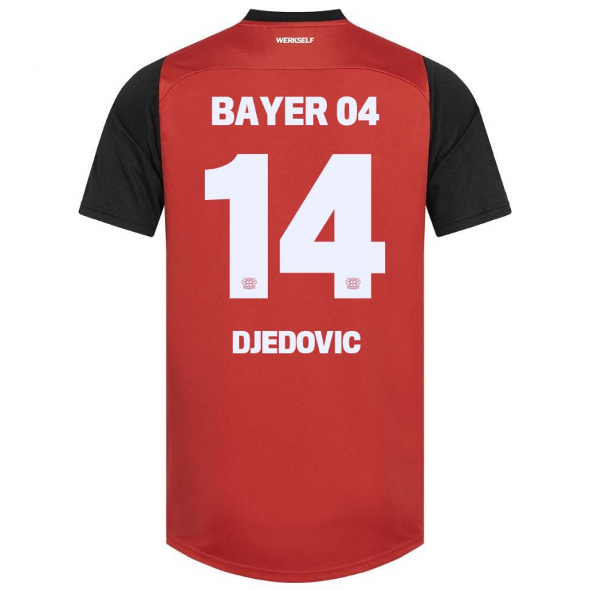 Niño Camiseta Melis Djedovic #14 Rojo Negro 1ª Equipación 2024/25 La Camisa Perú