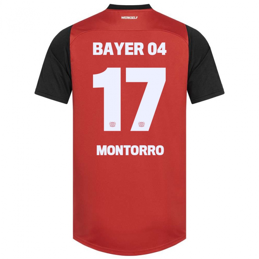 Niño Camiseta Josuè Montorro #17 Rojo Negro 1ª Equipación 2024/25 La Camisa Perú