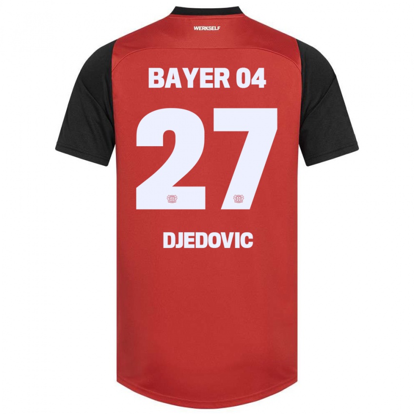 Niño Camiseta Seldin Djedovic #27 Rojo Negro 1ª Equipación 2024/25 La Camisa Perú