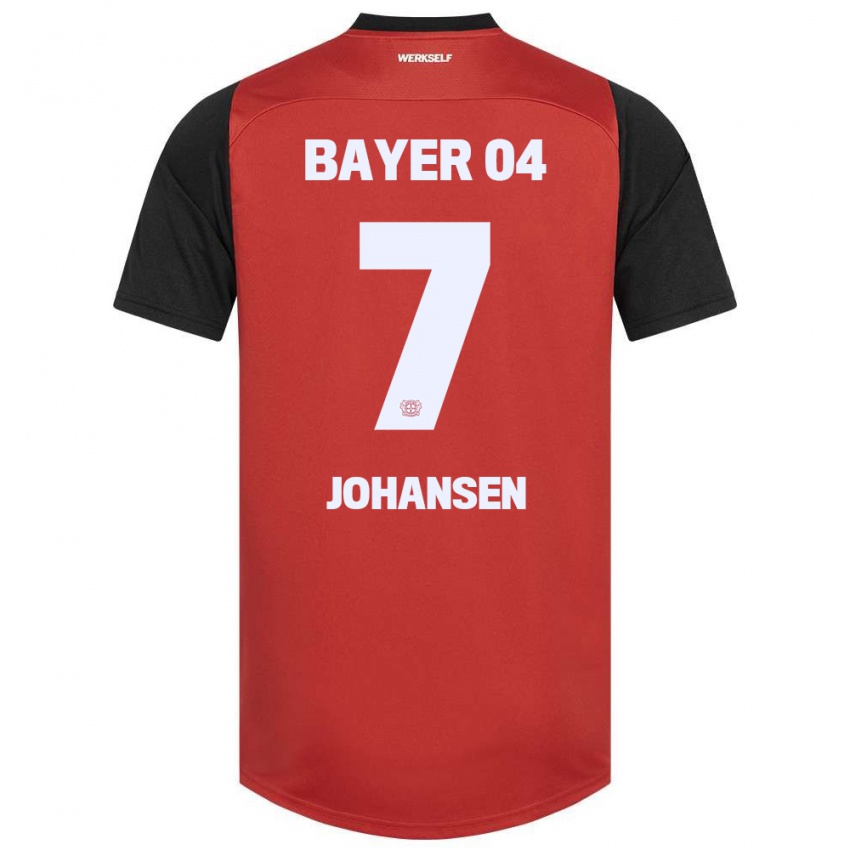 Niño Camiseta Cecilie Johansen #7 Rojo Negro 1ª Equipación 2024/25 La Camisa Perú