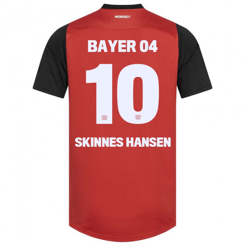 Niño Camiseta Synne Skinnes Hansen #10 Rojo Negro 1ª Equipación 2024/25 La Camisa Perú