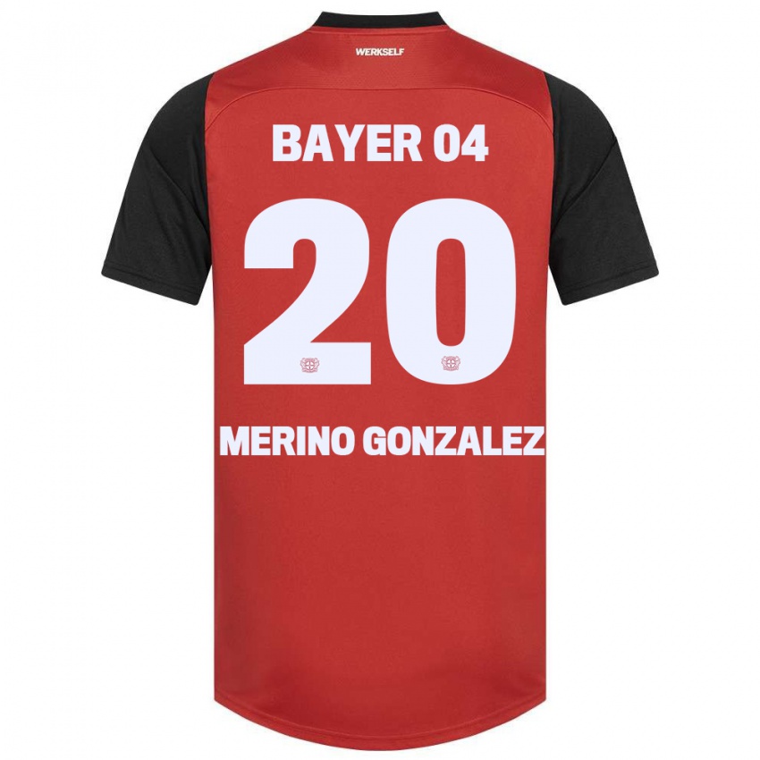 Niño Camiseta Estrella Merino Gonzalez #20 Rojo Negro 1ª Equipación 2024/25 La Camisa Perú