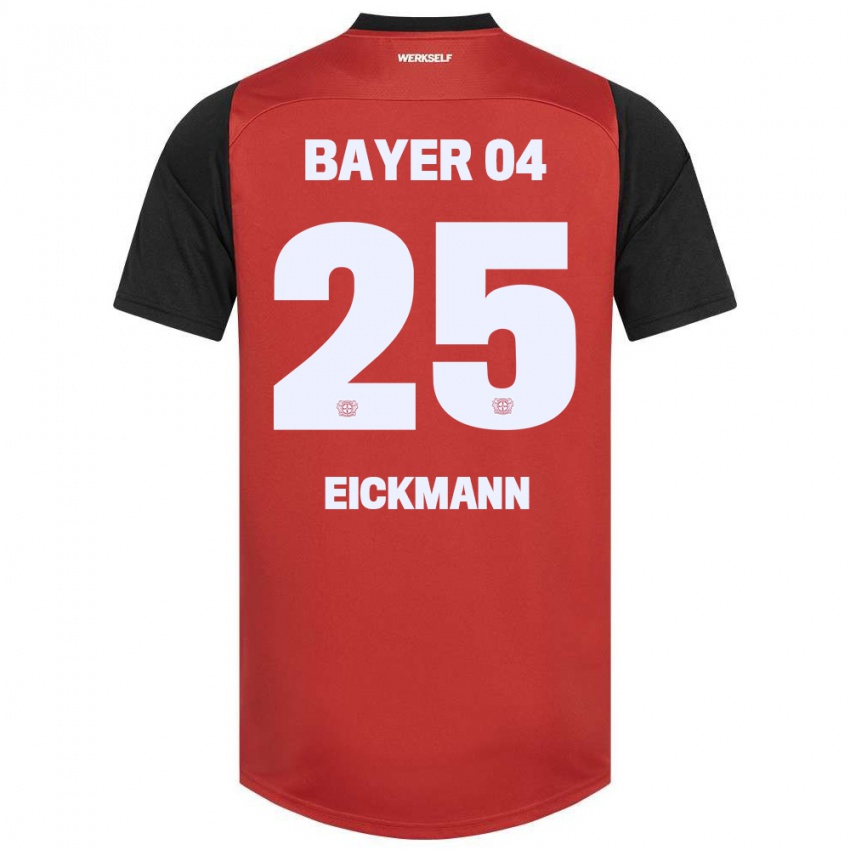 Niño Camiseta Mia Eickmann #25 Rojo Negro 1ª Equipación 2024/25 La Camisa Perú