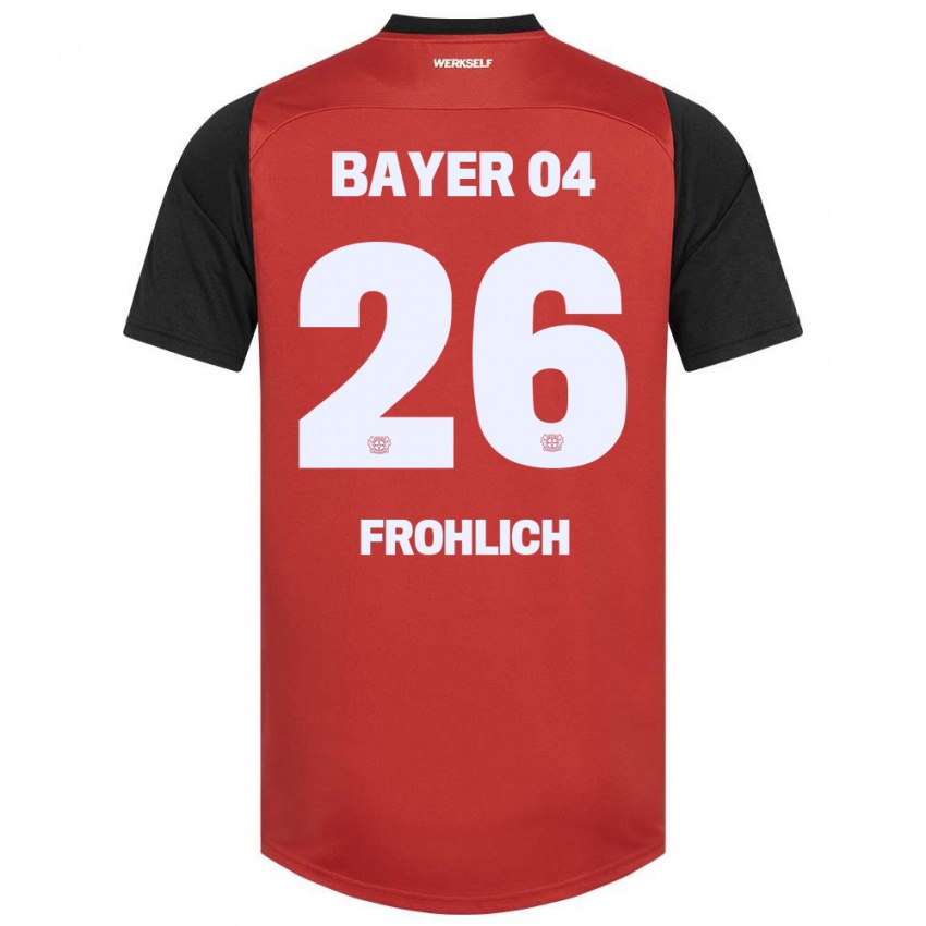 Niño Camiseta Clara Fröhlich #26 Rojo Negro 1ª Equipación 2024/25 La Camisa Perú