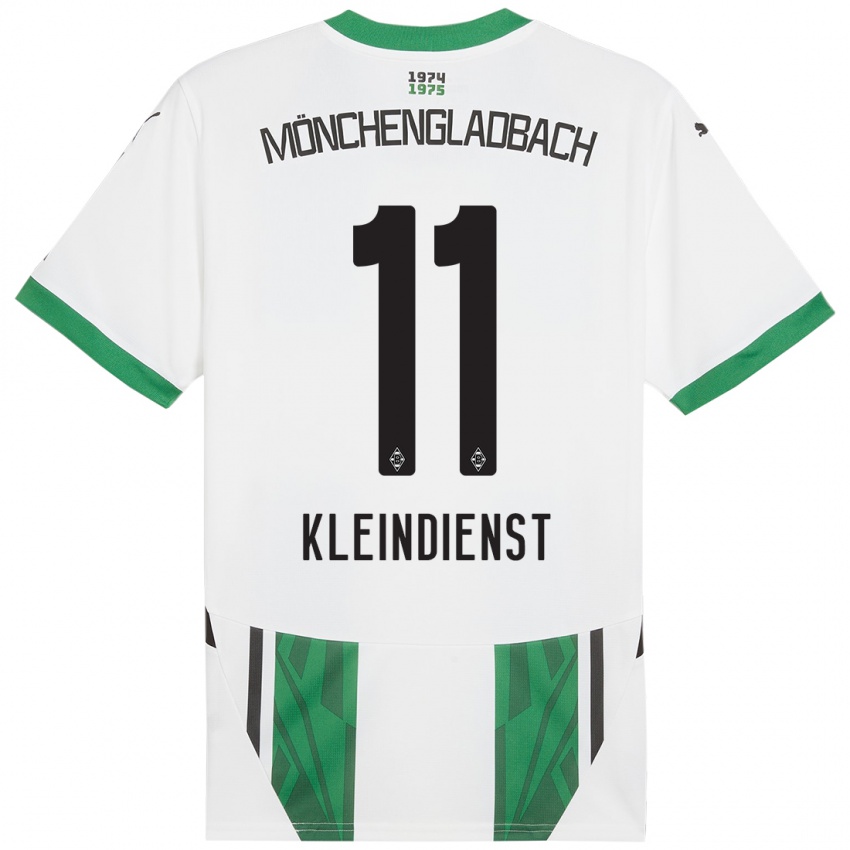 Niño Camiseta Tim Kleindienst #11 Blanco Verde 1ª Equipación 2024/25 La Camisa Perú