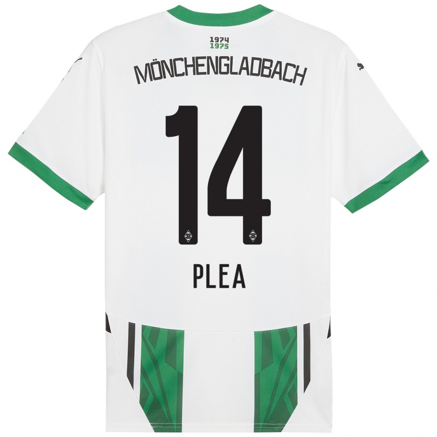 Niño Camiseta Alassane Plea #14 Blanco Verde 1ª Equipación 2024/25 La Camisa Perú