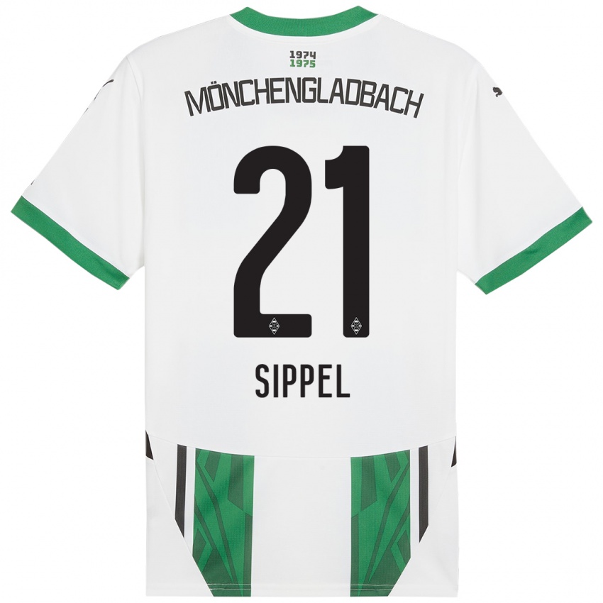 Niño Camiseta Tobias Sippel #21 Blanco Verde 1ª Equipación 2024/25 La Camisa Perú