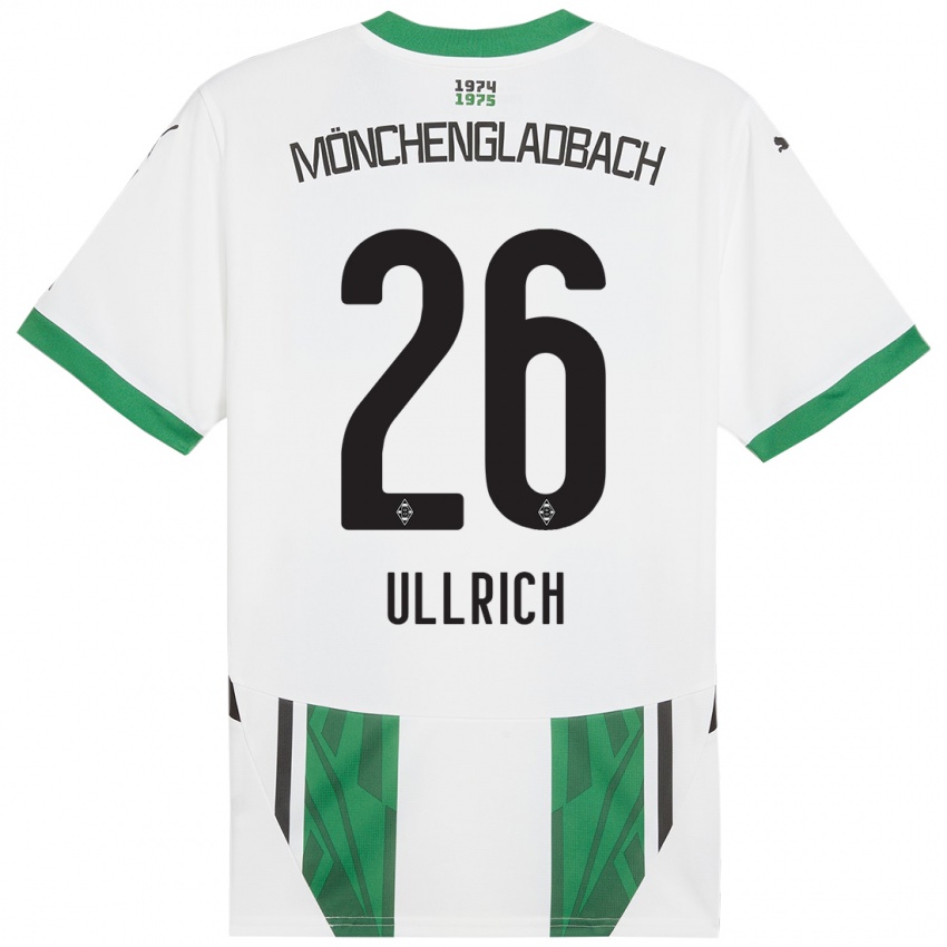 Niño Camiseta Lukas Ullrich #26 Blanco Verde 1ª Equipación 2024/25 La Camisa Perú