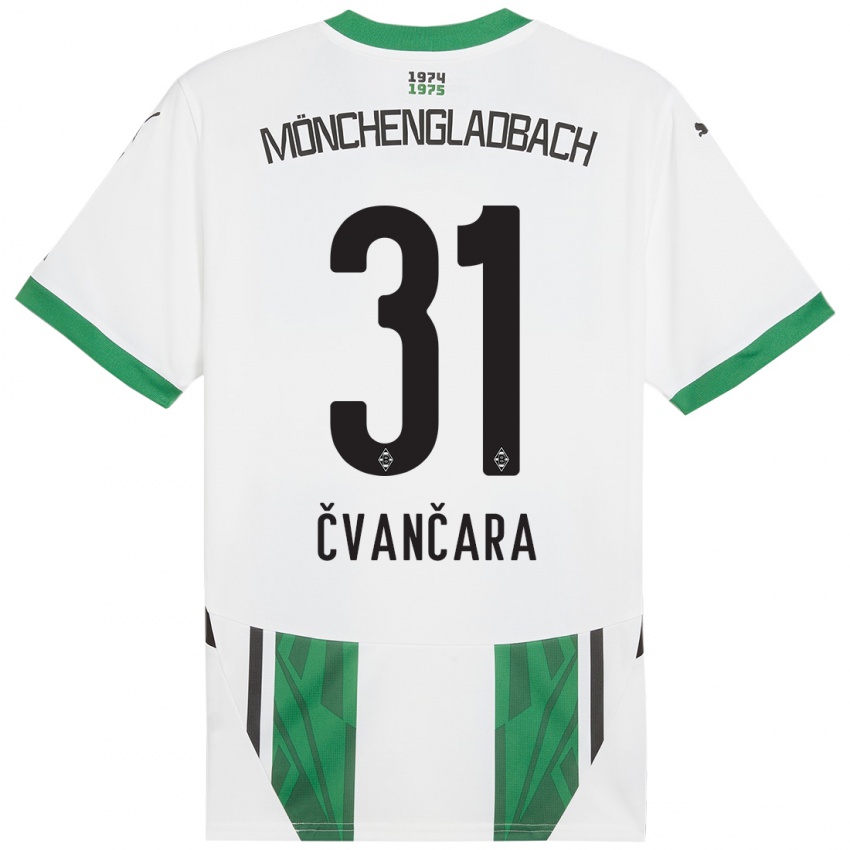 Niño Camiseta Tomas Cvancara #31 Blanco Verde 1ª Equipación 2024/25 La Camisa Perú