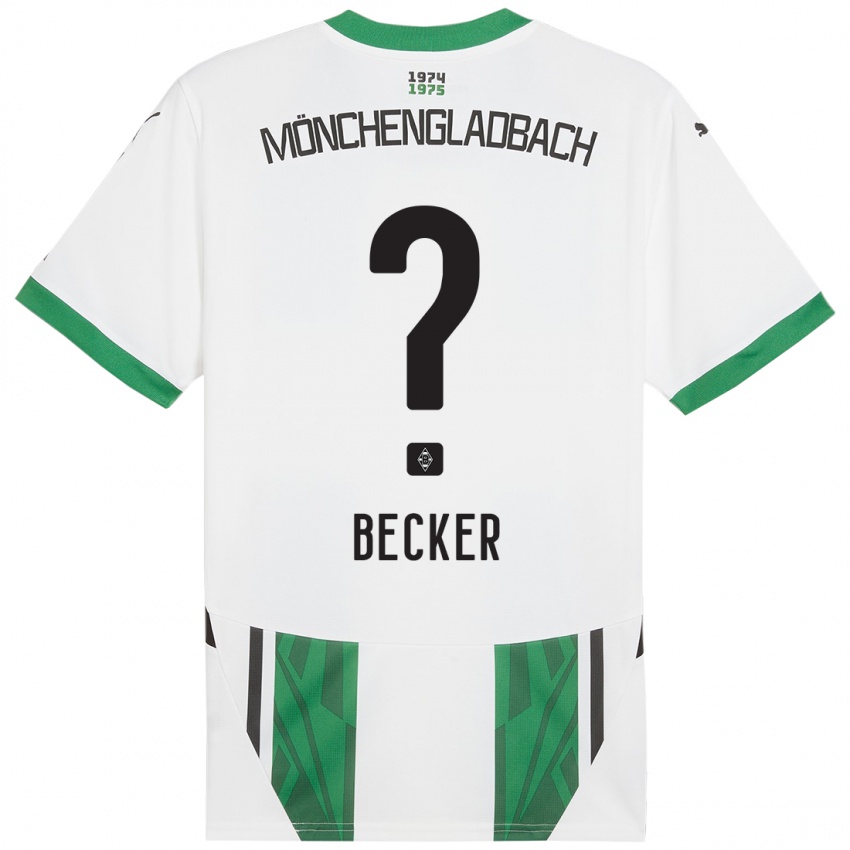 Niño Camiseta Benjamin Becker #0 Blanco Verde 1ª Equipación 2024/25 La Camisa Perú