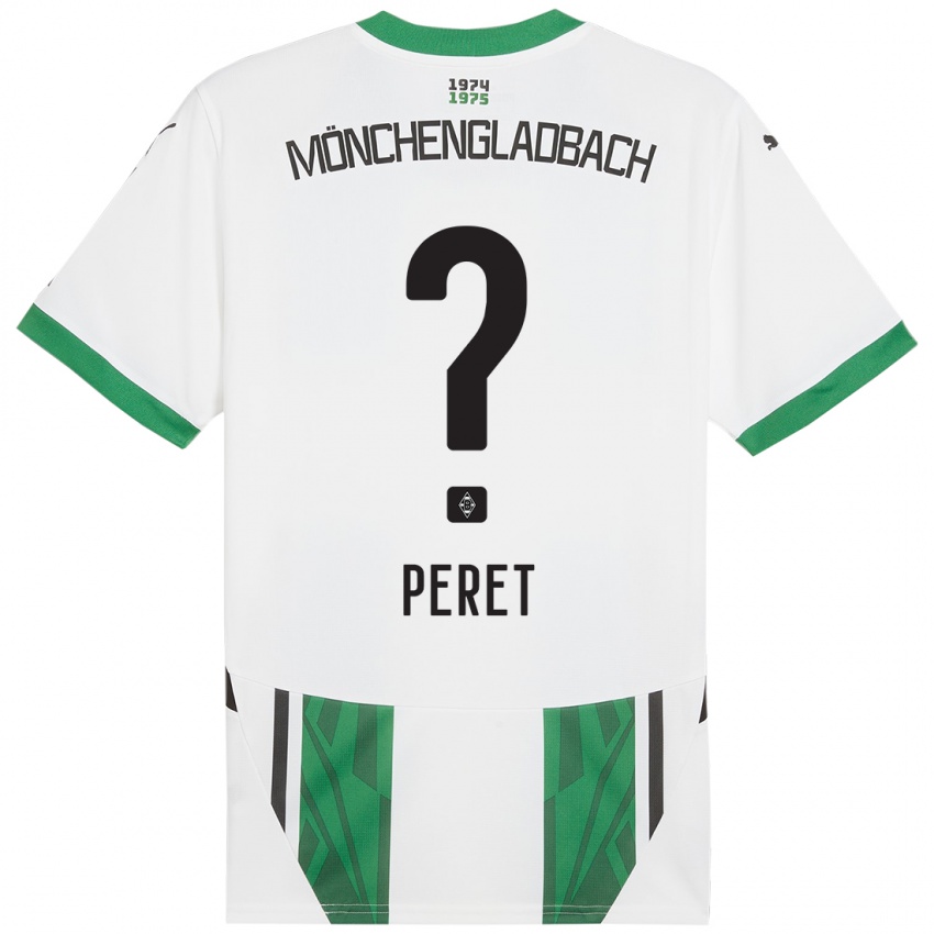 Niño Camiseta Jakub Peret #0 Blanco Verde 1ª Equipación 2024/25 La Camisa Perú