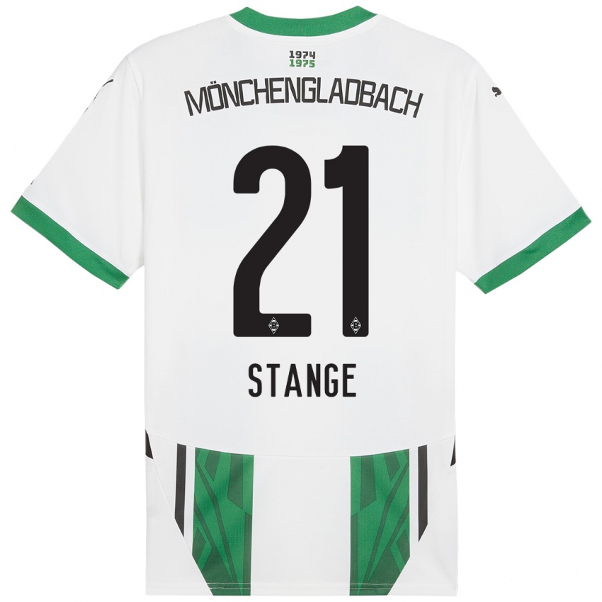 Niño Camiseta Veit Stange #21 Blanco Verde 1ª Equipación 2024/25 La Camisa Perú