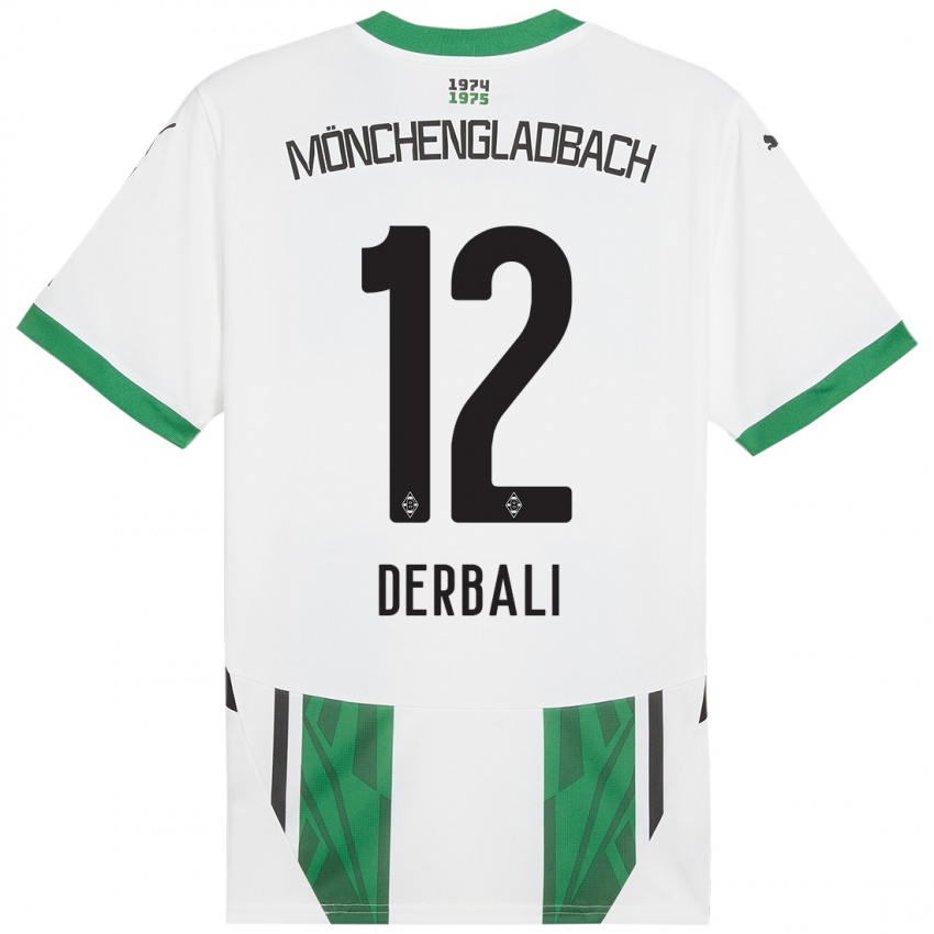 Niño Camiseta Louisa Derbali #12 Blanco Verde 1ª Equipación 2024/25 La Camisa Perú