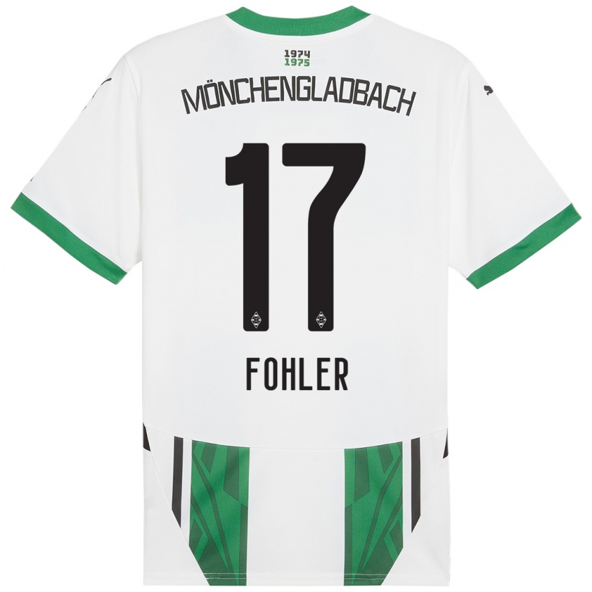 Niño Camiseta Selma Fohler #17 Blanco Verde 1ª Equipación 2024/25 La Camisa Perú