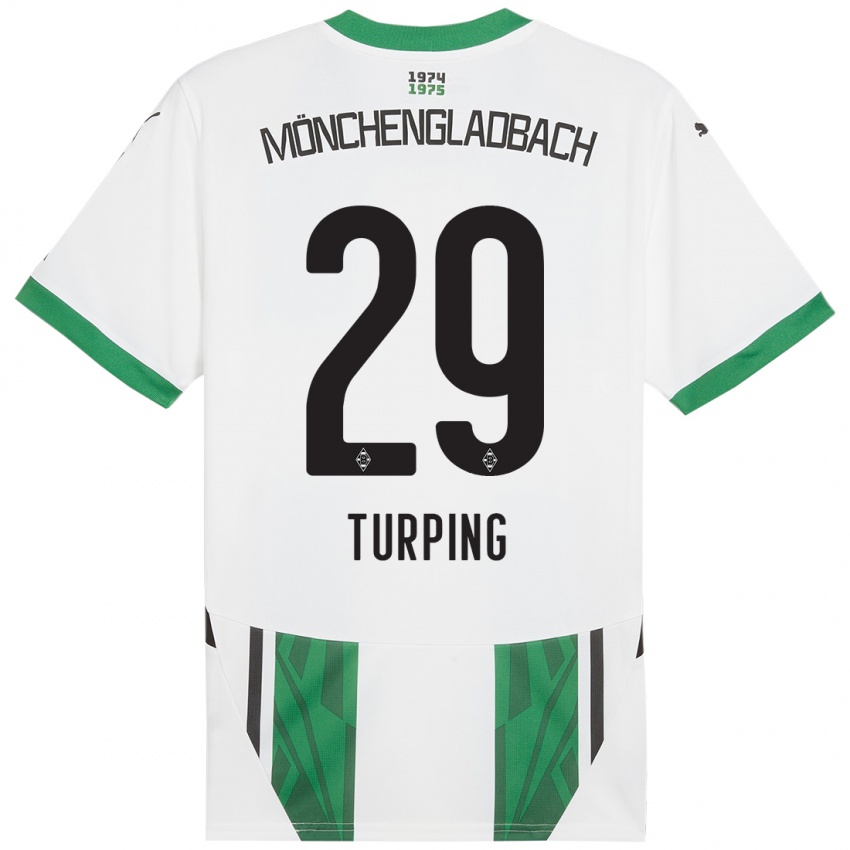 Niño Camiseta Selim Turping #29 Blanco Verde 1ª Equipación 2024/25 La Camisa Perú