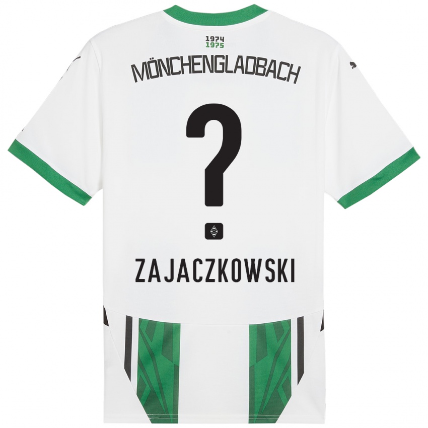 Niño Camiseta Vincent Zajaczkowski #0 Blanco Verde 1ª Equipación 2024/25 La Camisa Perú