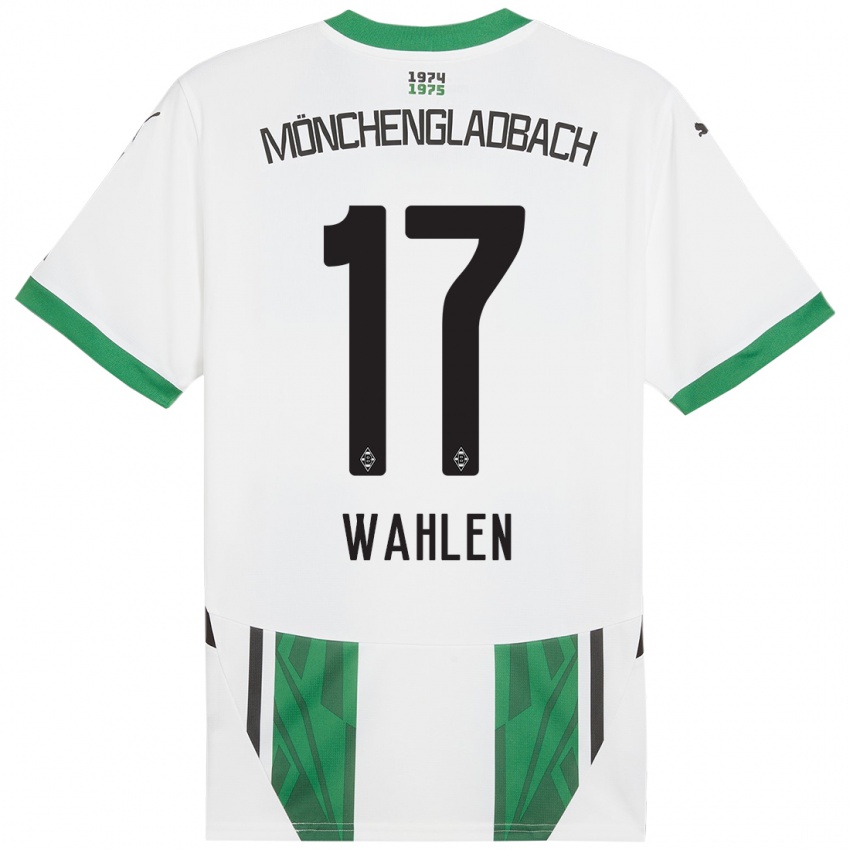 Niño Camiseta Vanessa Wahlen #17 Blanco Verde 1ª Equipación 2024/25 La Camisa Perú