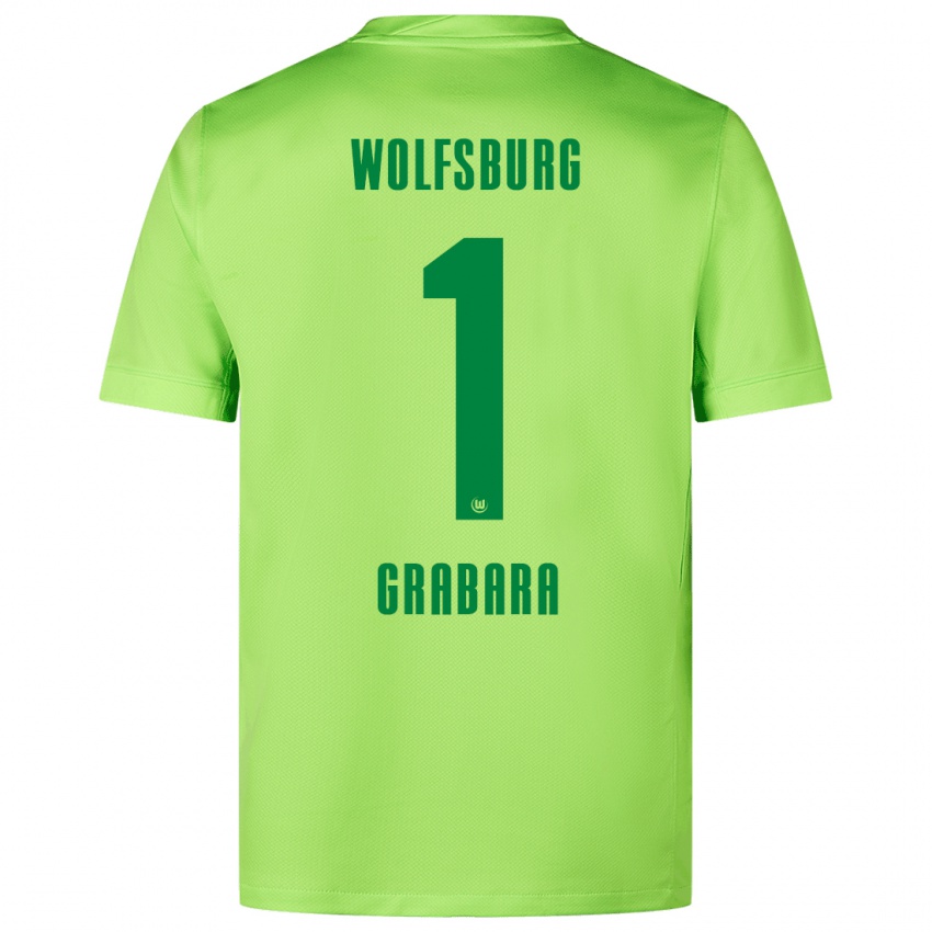 Niño Camiseta Kamil Grabara #1 Verde Fluorescente 1ª Equipación 2024/25 La Camisa Perú