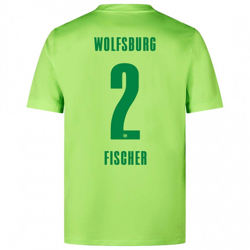 Niño Camiseta Kilian Fischer #2 Verde Fluorescente 1ª Equipación 2024/25 La Camisa Perú