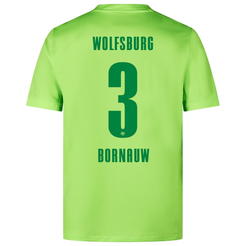 Niño Camiseta Sebastiaan Bornauw #3 Verde Fluorescente 1ª Equipación 2024/25 La Camisa Perú