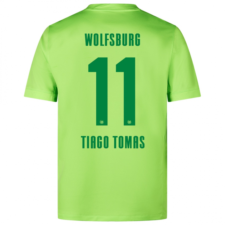 Niño Camiseta Tiago Tomás #11 Verde Fluorescente 1ª Equipación 2024/25 La Camisa Perú