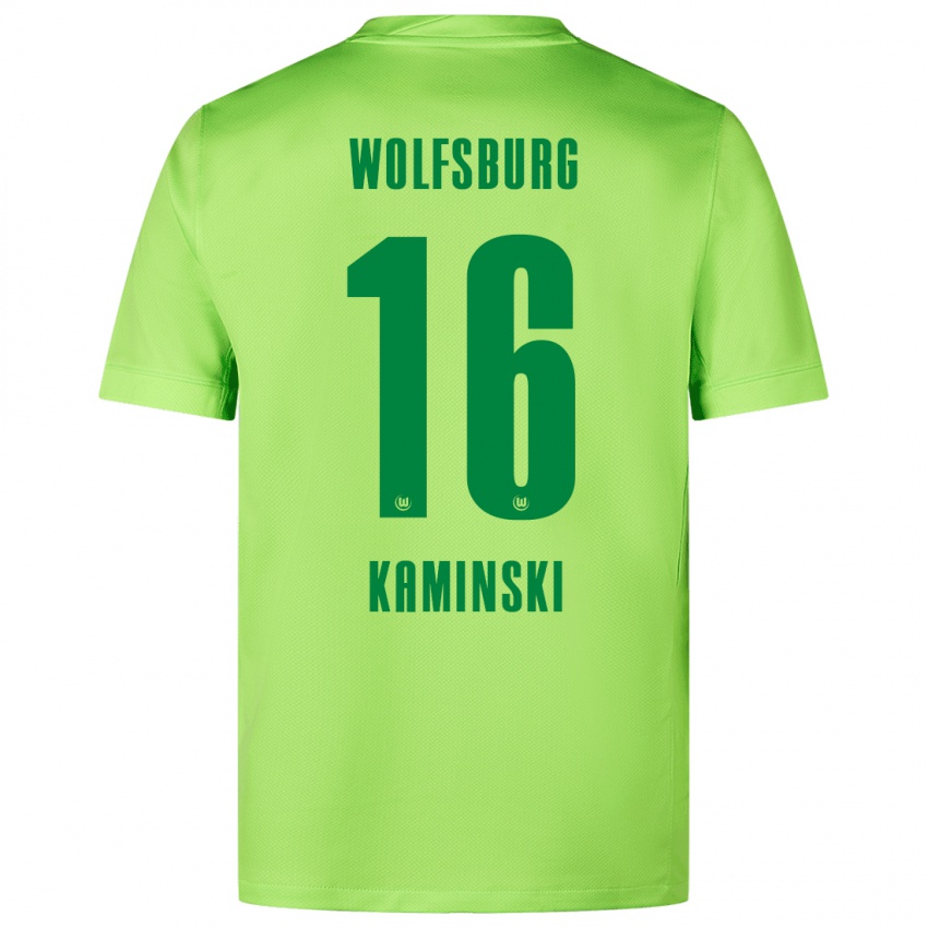 Niño Camiseta Jakub Kaminski #16 Verde Fluorescente 1ª Equipación 2024/25 La Camisa Perú