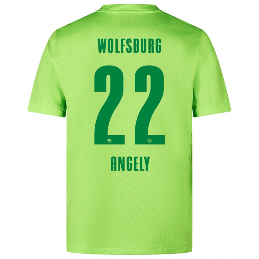 Niño Camiseta Mathys Angély #22 Verde Fluorescente 1ª Equipación 2024/25 La Camisa Perú