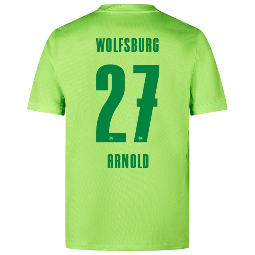 Niño Camiseta Maximilian Arnold #27 Verde Fluorescente 1ª Equipación 2024/25 La Camisa Perú