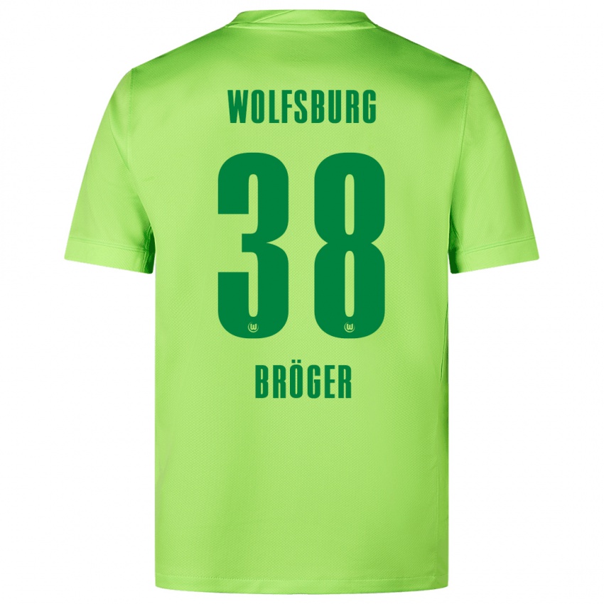 Niño Camiseta Bennit Bröger #38 Verde Fluorescente 1ª Equipación 2024/25 La Camisa Perú