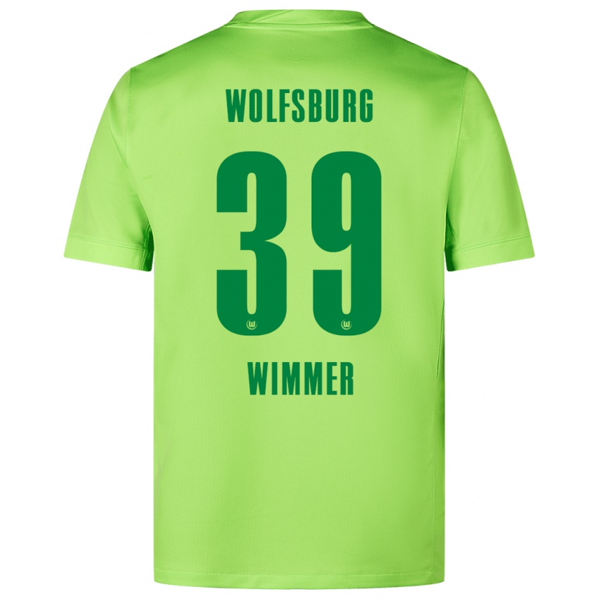 Niño Camiseta Patrick Wimmer #39 Verde Fluorescente 1ª Equipación 2024/25 La Camisa Perú