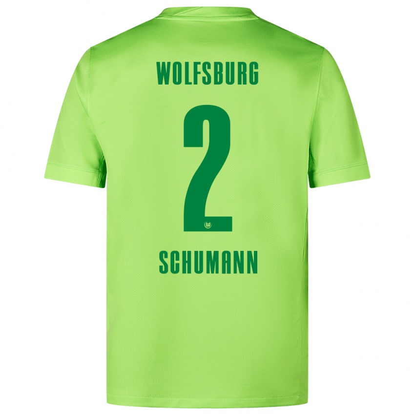 Niño Camiseta Anton Schumann #2 Verde Fluorescente 1ª Equipación 2024/25 La Camisa Perú