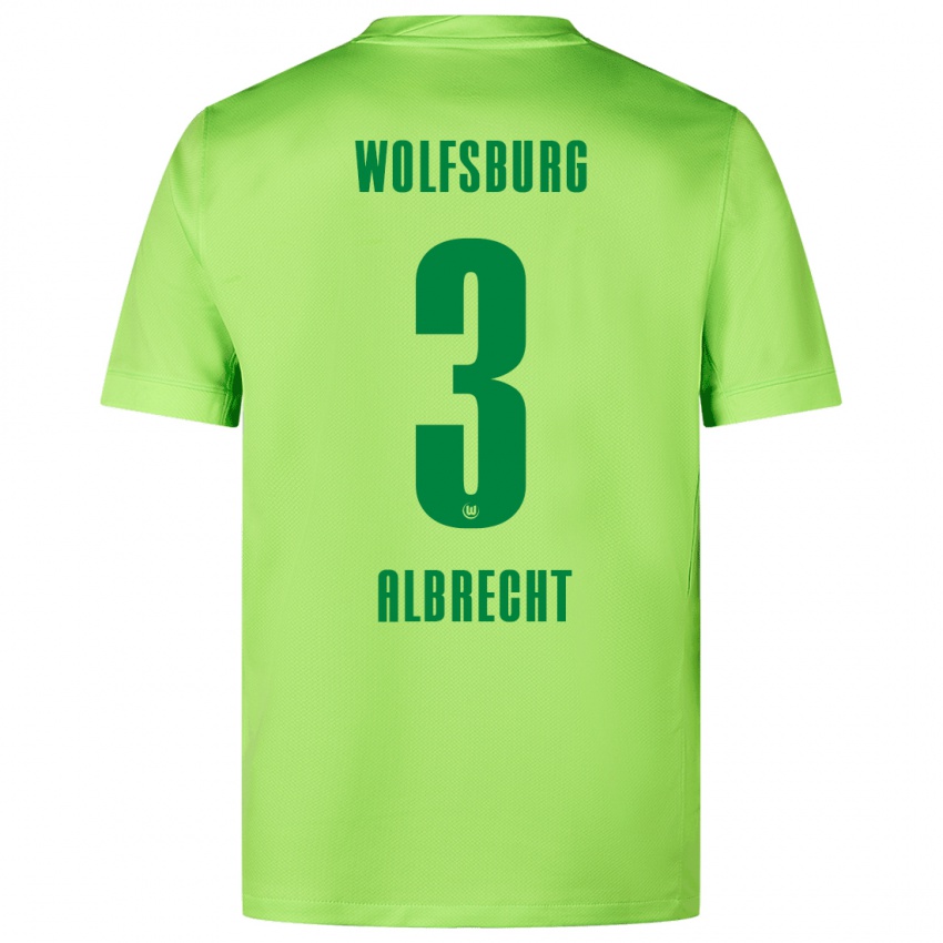 Niño Camiseta Ben Albrecht #3 Verde Fluorescente 1ª Equipación 2024/25 La Camisa Perú