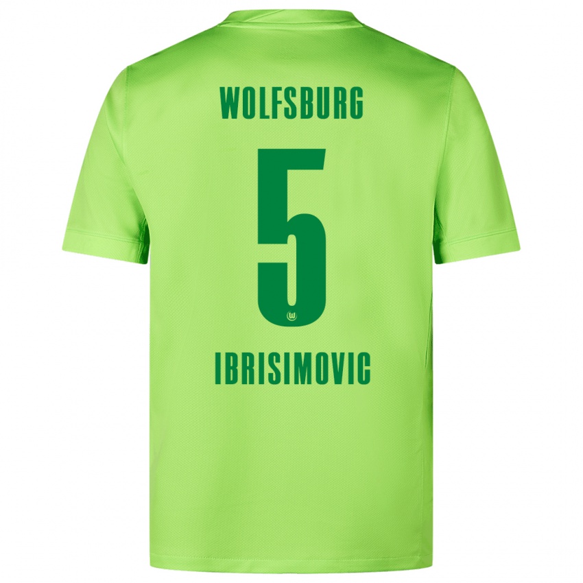 Niño Camiseta Amar Ibrisimovic #5 Verde Fluorescente 1ª Equipación 2024/25 La Camisa Perú