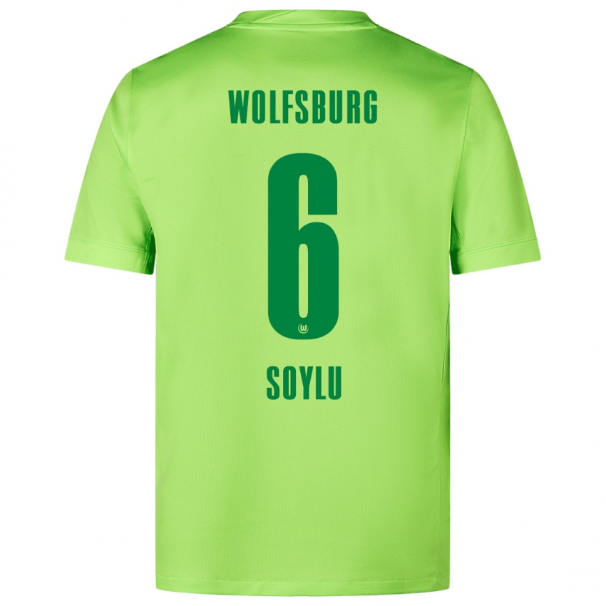 Niño Camiseta Darwin Soylu #6 Verde Fluorescente 1ª Equipación 2024/25 La Camisa Perú