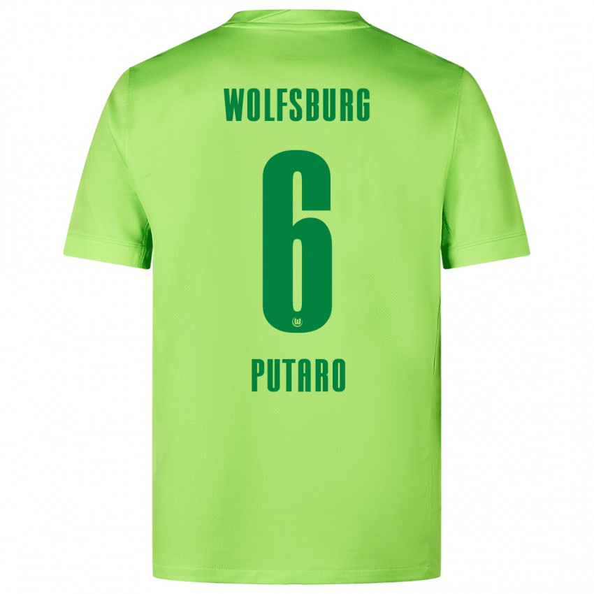 Niño Camiseta Luca Putaro #6 Verde Fluorescente 1ª Equipación 2024/25 La Camisa Perú