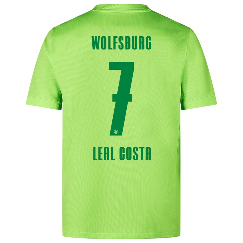 Niño Camiseta David Leal Costa #7 Verde Fluorescente 1ª Equipación 2024/25 La Camisa Perú