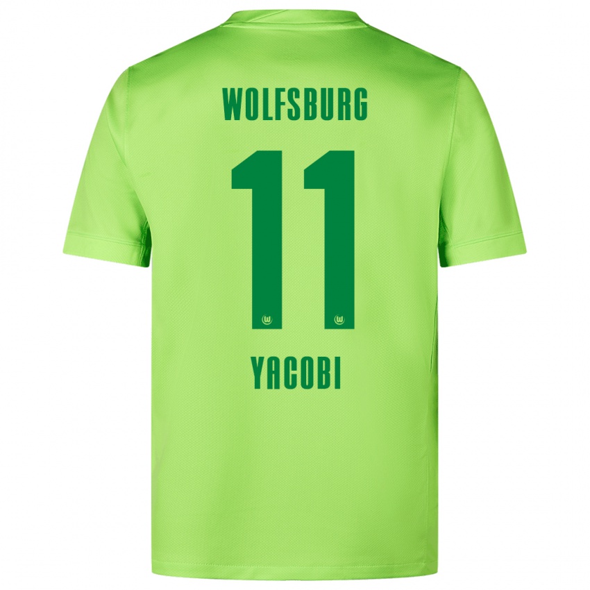 Niño Camiseta Nilas Yacobi #11 Verde Fluorescente 1ª Equipación 2024/25 La Camisa Perú