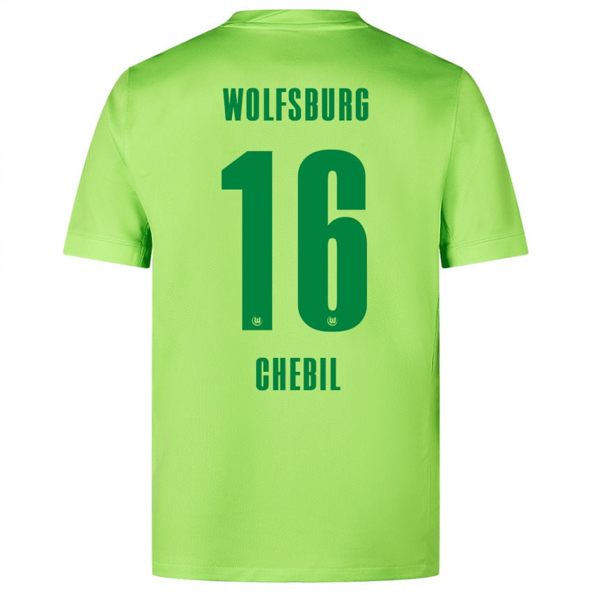 Niño Camiseta Yasin Chebil #16 Verde Fluorescente 1ª Equipación 2024/25 La Camisa Perú