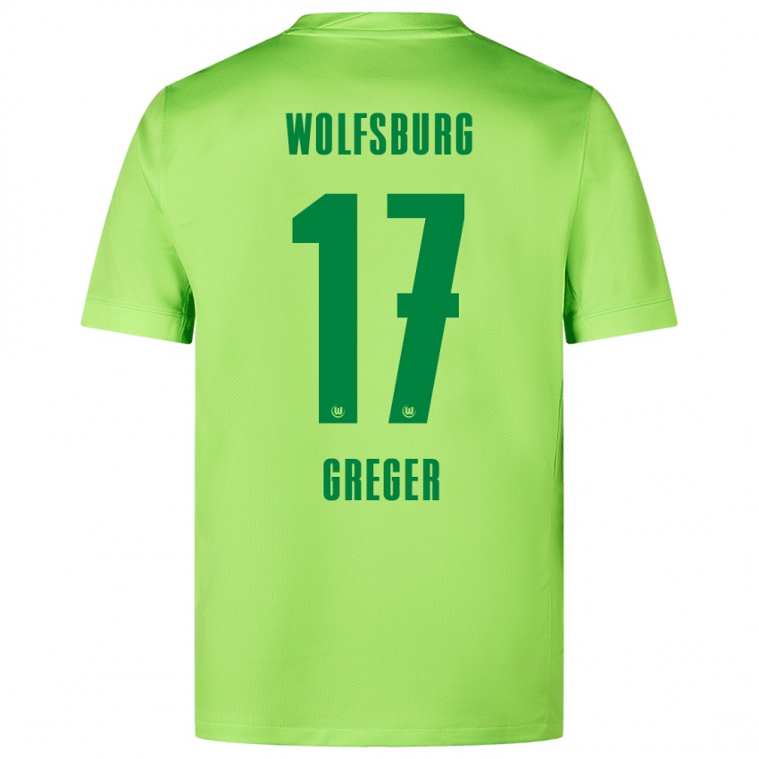 Niño Camiseta Max Greger #17 Verde Fluorescente 1ª Equipación 2024/25 La Camisa Perú