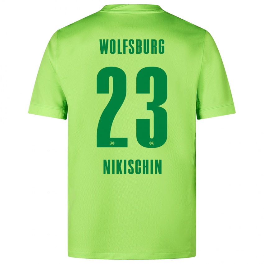 Niño Camiseta Adrian Nikischin #23 Verde Fluorescente 1ª Equipación 2024/25 La Camisa Perú