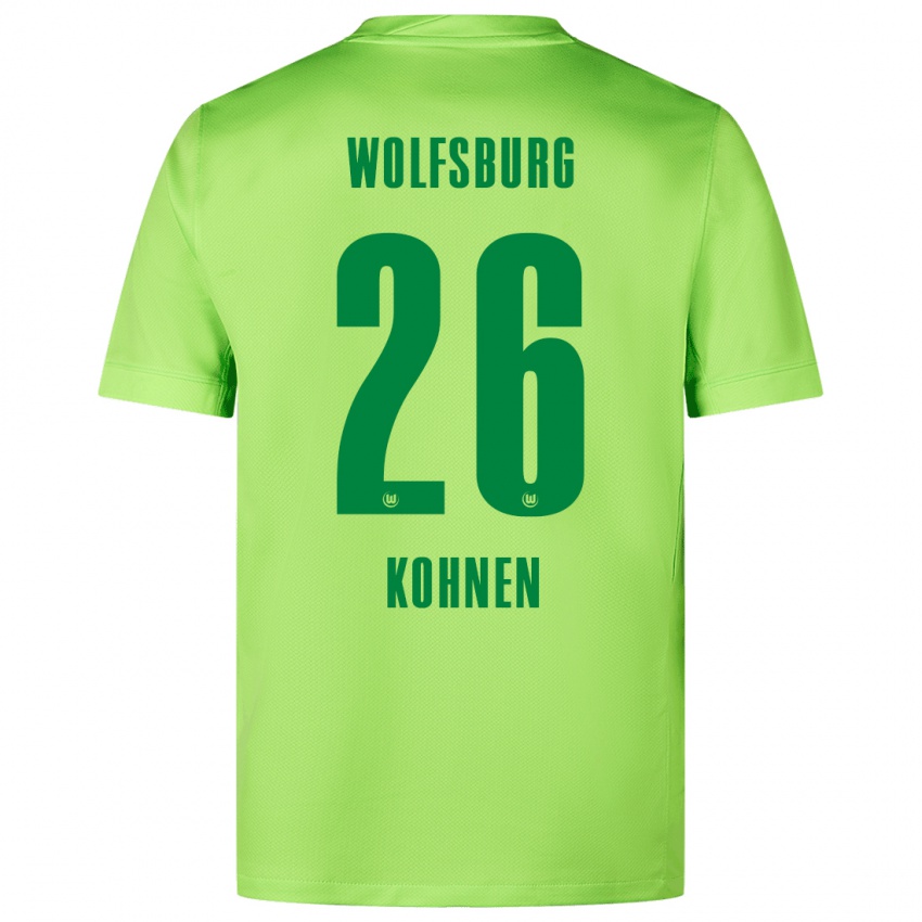 Niño Camiseta Ben Kohnen #26 Verde Fluorescente 1ª Equipación 2024/25 La Camisa Perú