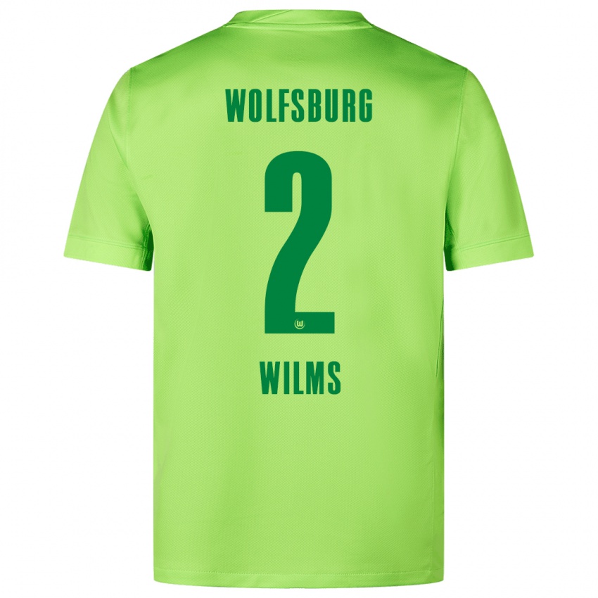 Niño Camiseta Lynn Wilms #2 Verde Fluorescente 1ª Equipación 2024/25 La Camisa Perú