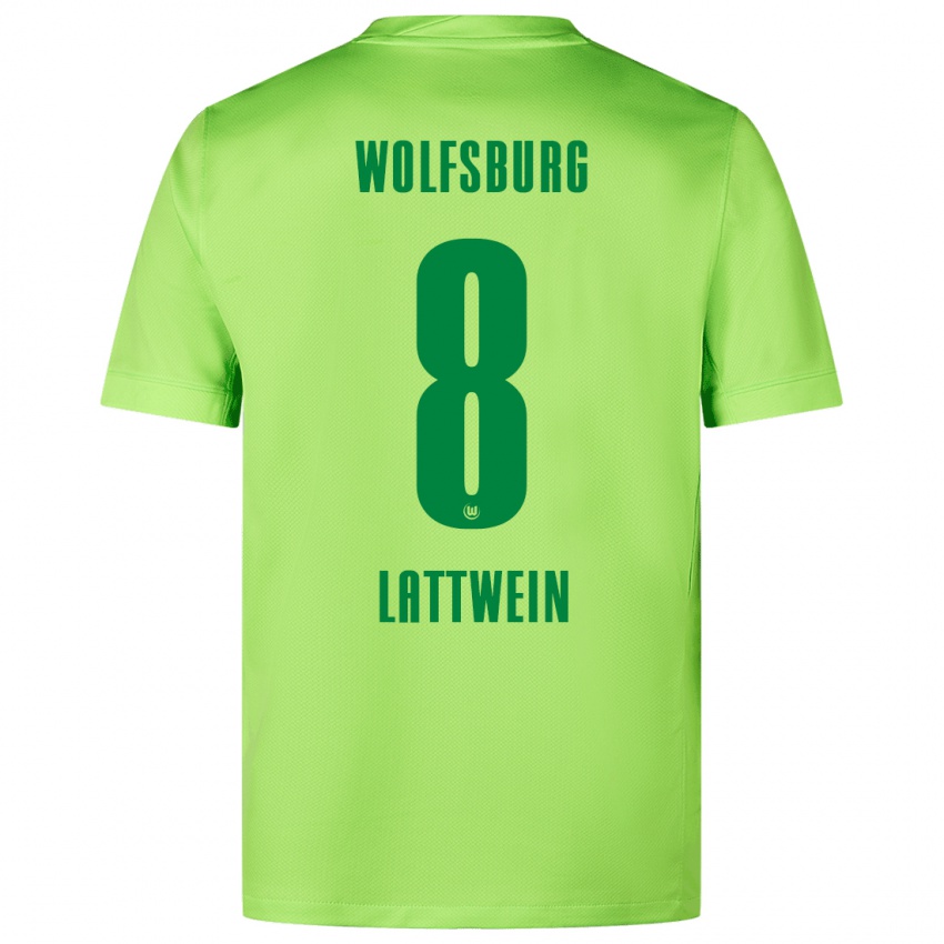 Niño Camiseta Lena Lattwein #8 Verde Fluorescente 1ª Equipación 2024/25 La Camisa Perú