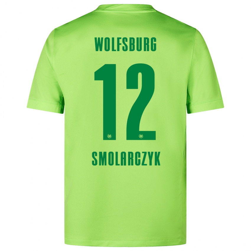 Niño Camiseta Nelly Smolarczyk #12 Verde Fluorescente 1ª Equipación 2024/25 La Camisa Perú