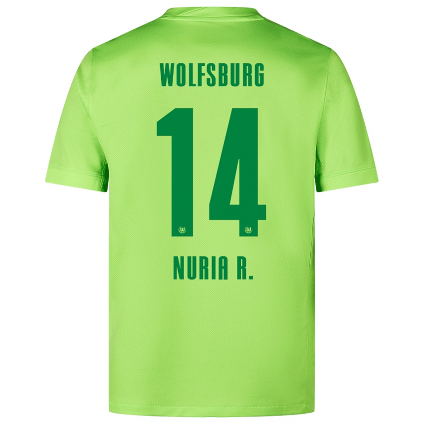 Niño Camiseta Nuria Rabano #14 Verde Fluorescente 1ª Equipación 2024/25 La Camisa Perú